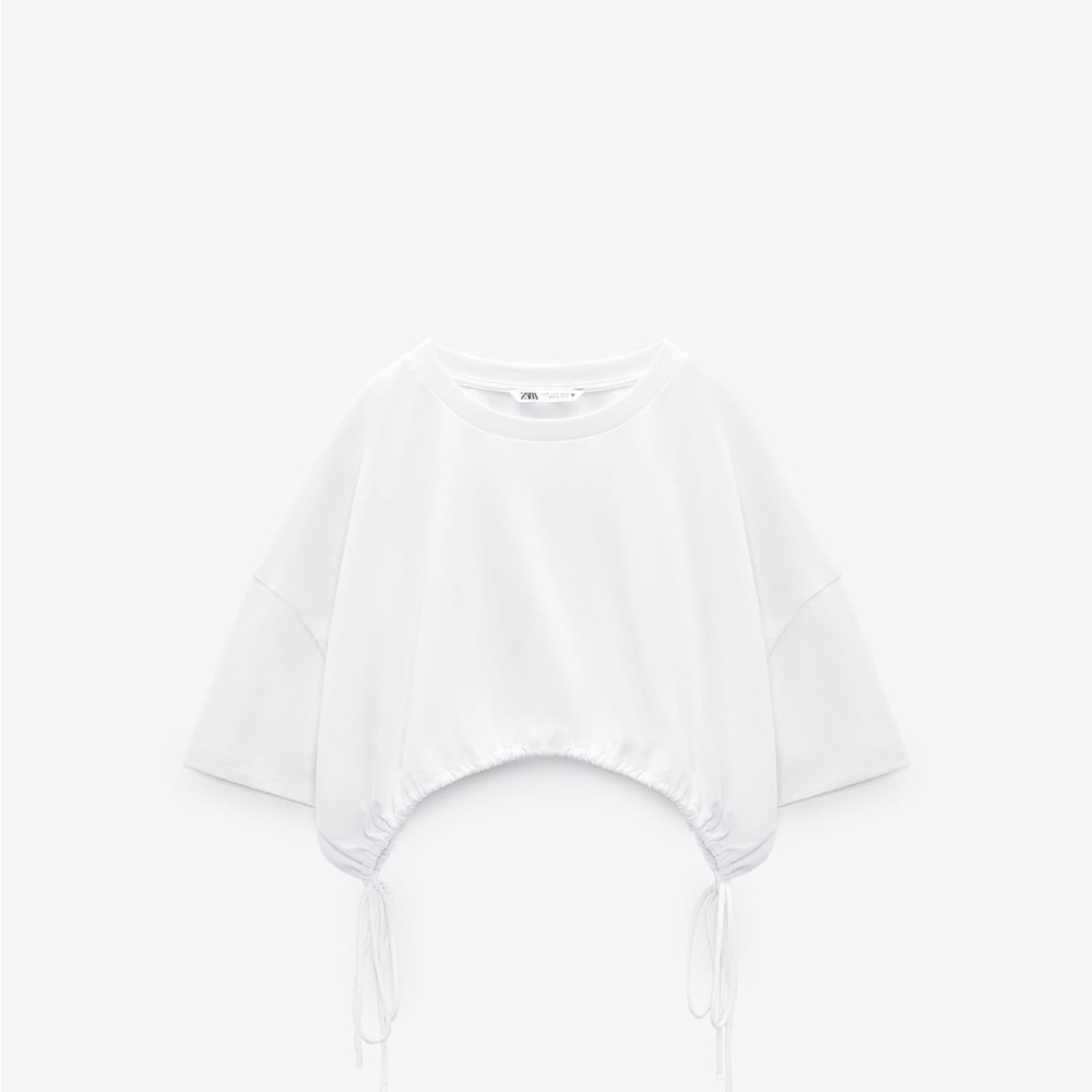 Zara drop tie top